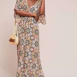 Rujuta Sheth Marie Cinch Kafton Anthropologie India Dress Maxi Floral Colorful